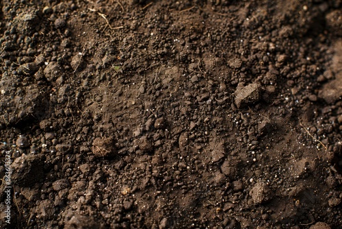 Dirt Texture. Brown Soil Background with Fine Mud Grain Details © Vlad