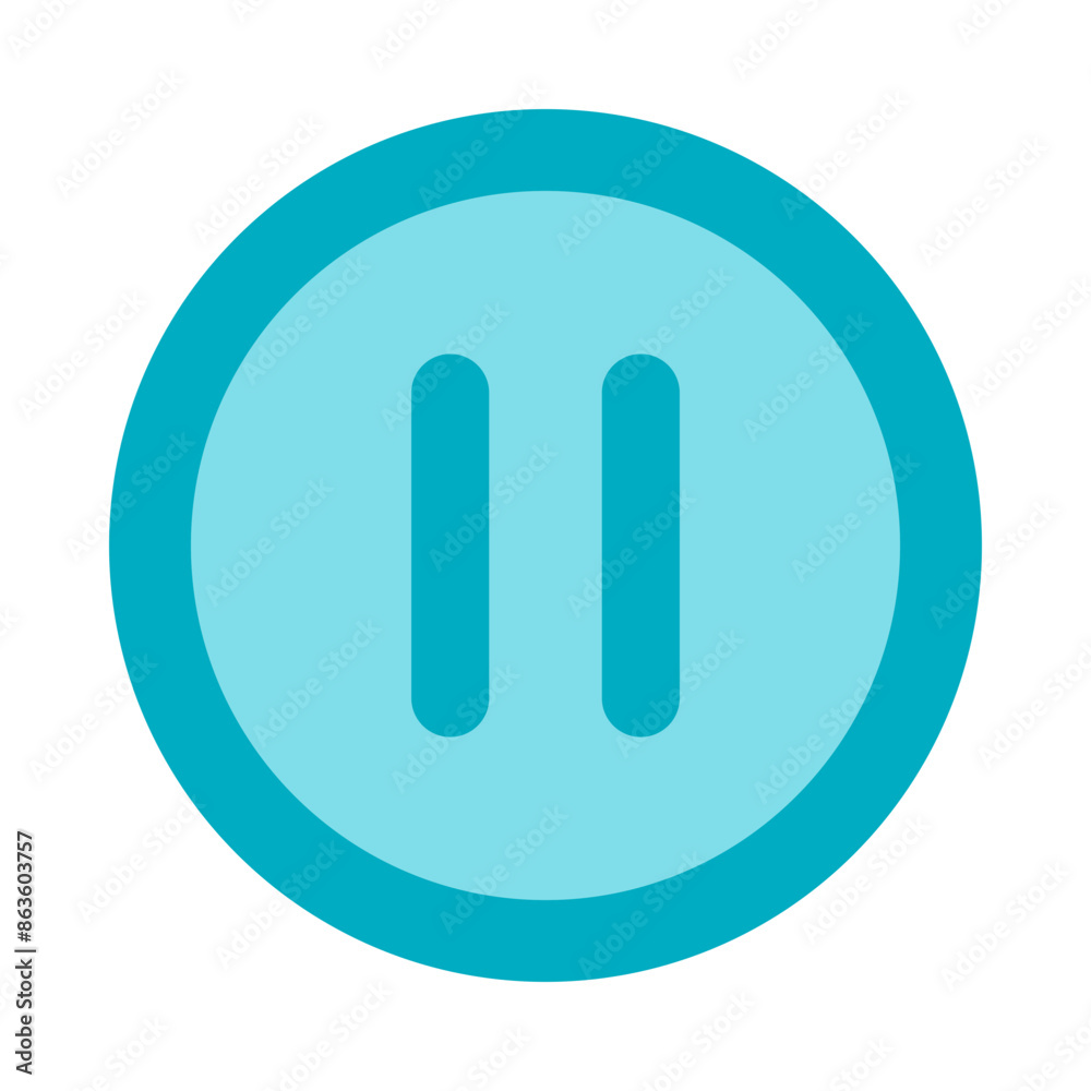 Pause Flat Icon Design Pause Flat Icon Design
