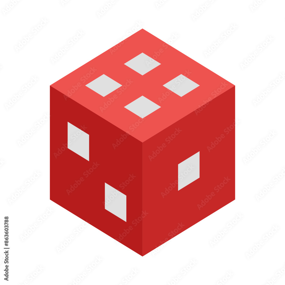 Obraz premium Dice Flat Icon Design