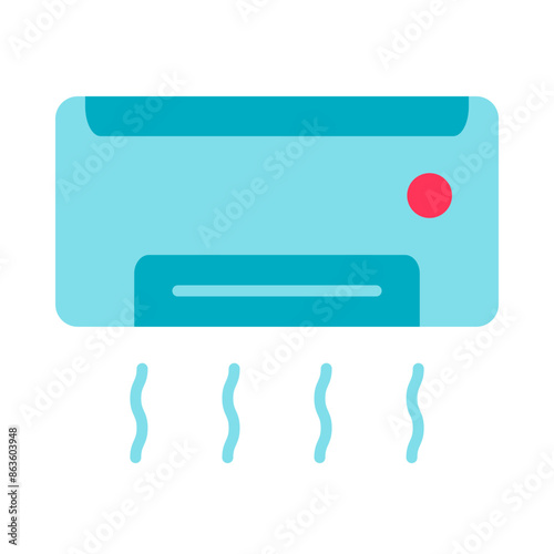 Air Conditioner Flat Icon Design