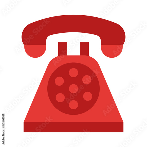 Telephone Flat Icon Design