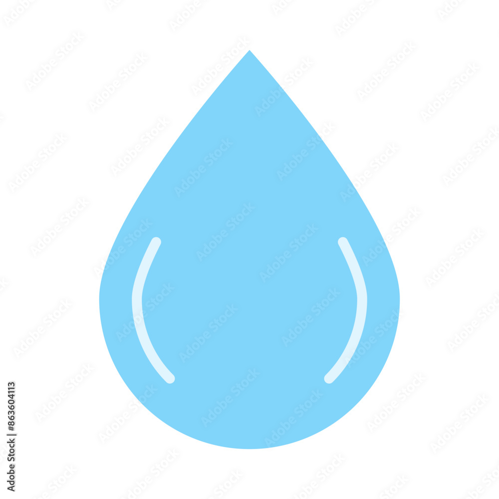 Water Drop Flat Icon Design