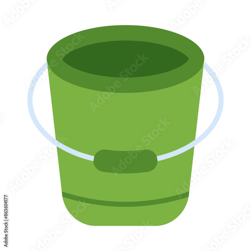 Bucket Flat Icon Design