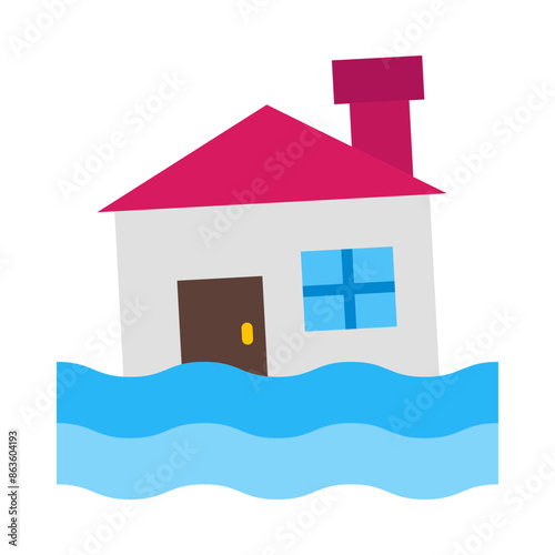 Flood Flat Icon Design