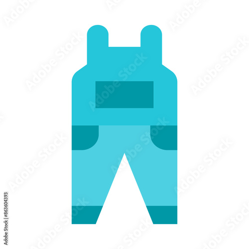 Jumpsuit Flat Icon Design