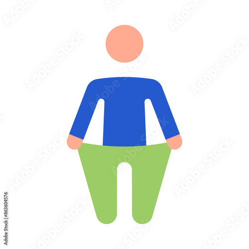 Weight Loss Flat Icon Design