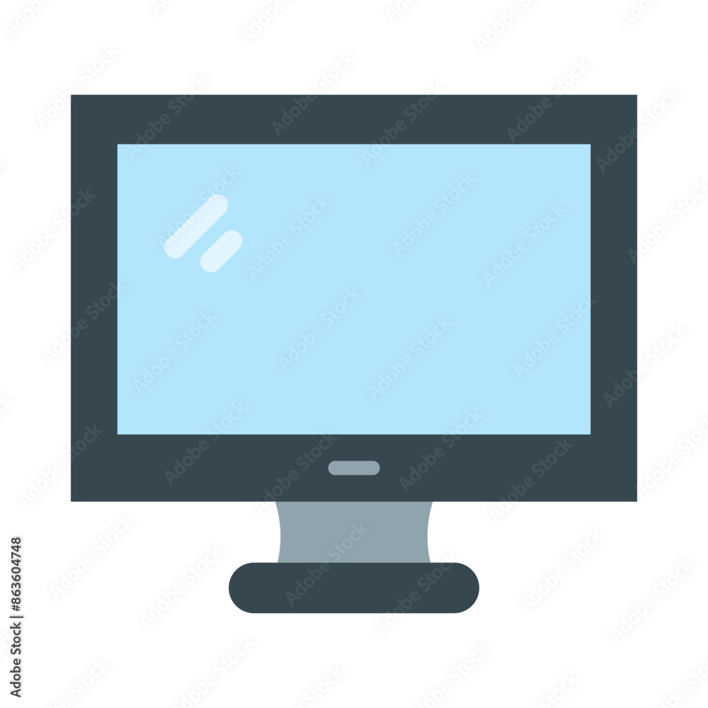 Monitor Screen Flat Icon Design