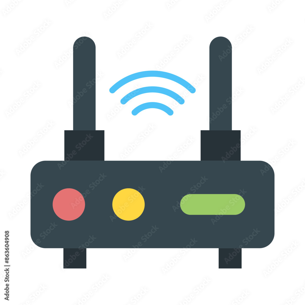 Wifi Router Flat Icon Design Wifi Router Flat Icon Design