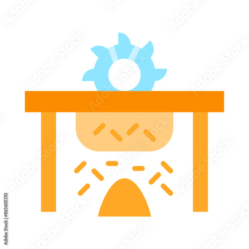 Sawdust Flat Icon Design