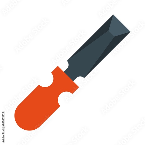 Chisel Flat Icon Design