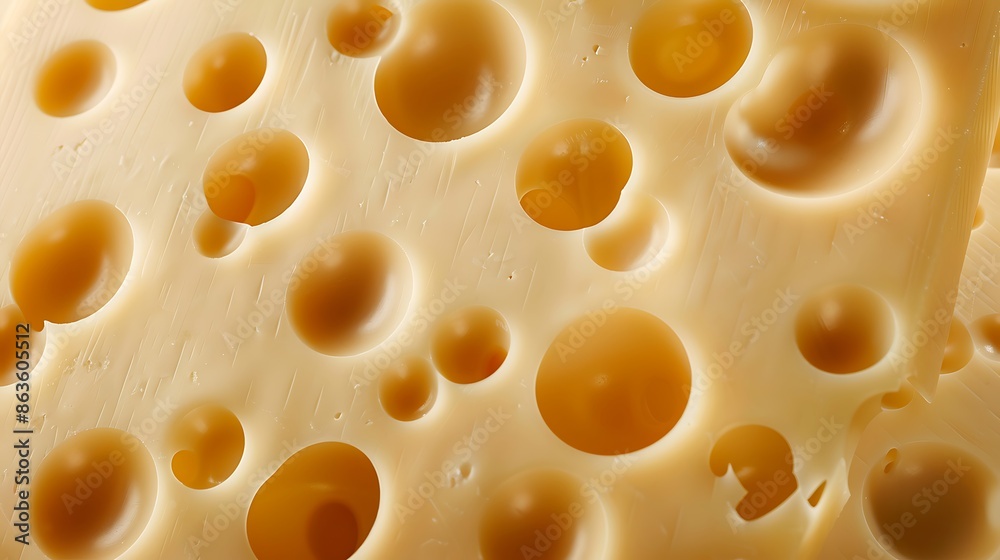 Close-up of Swiss Cheese Texture Close-up of Swiss Cheese Texture