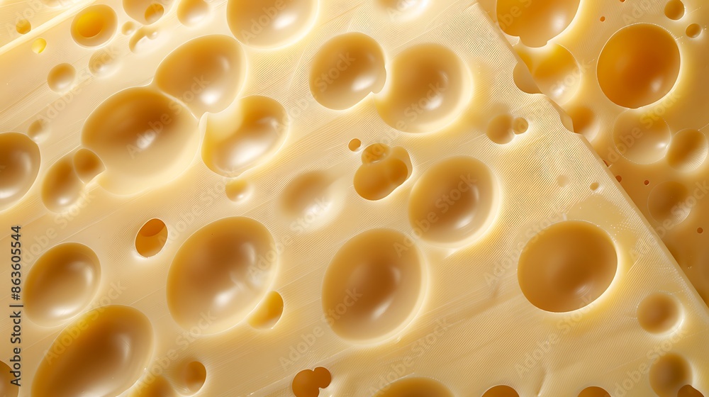 Close-up of Swiss Cheese Texture Close-up of Swiss Cheese Texture