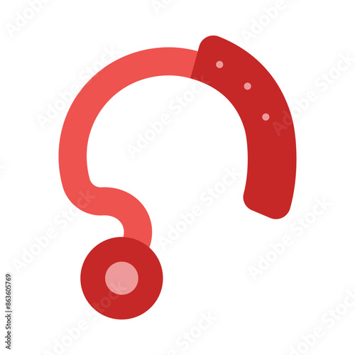 Hearing Aid Flat Icon Design
