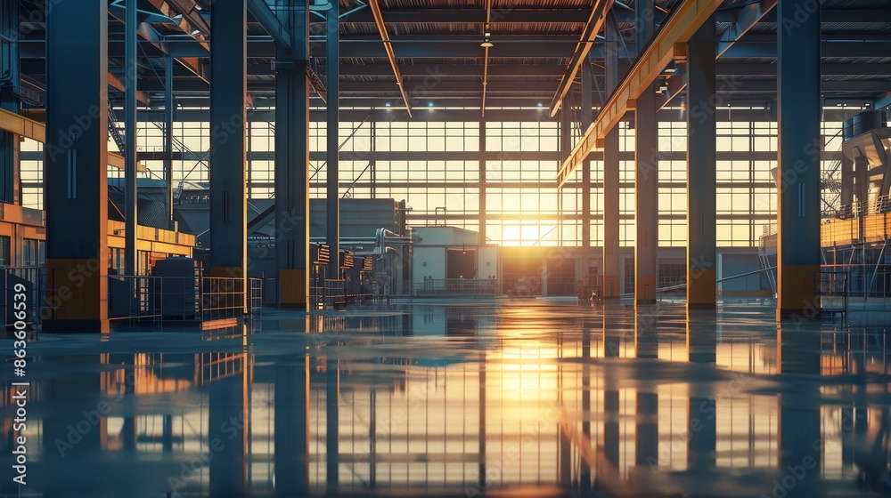Sundown Symphony Harmonizing Technology and Nature in Warehouse Automation Sundown Symphony Harmonizing Technology and Nature in Warehouse Automation