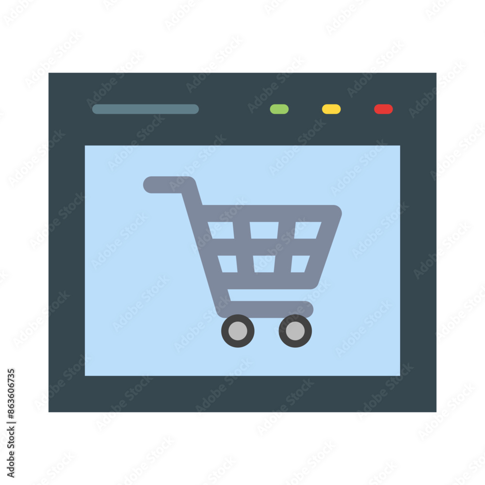 Online Business Flat Icon Design Online Business Flat Icon Design