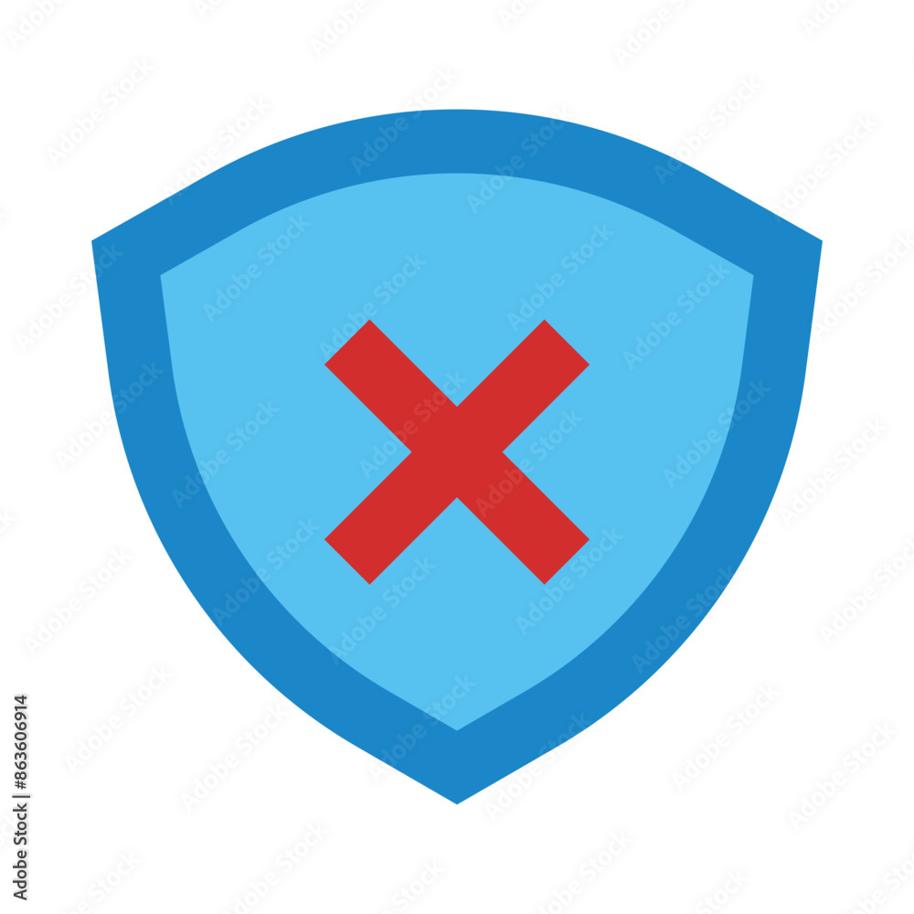 Obraz premium Shield Flat Icon Design