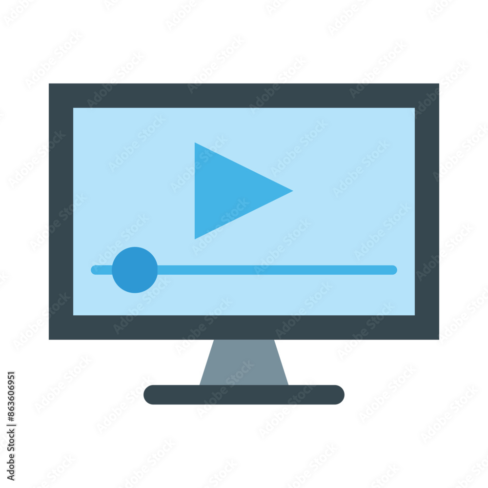 Video Flat Icon Design Video Flat Icon Design