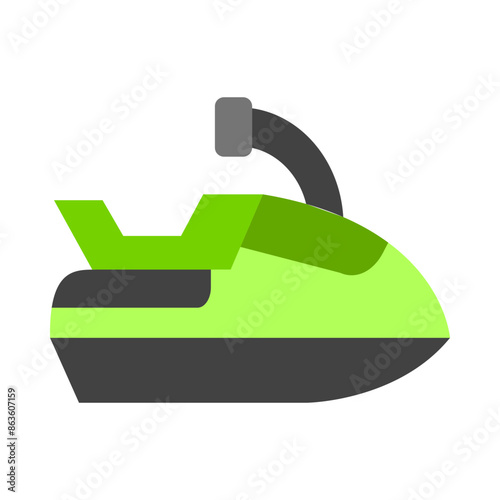 Jet Ski Flat Icon Design