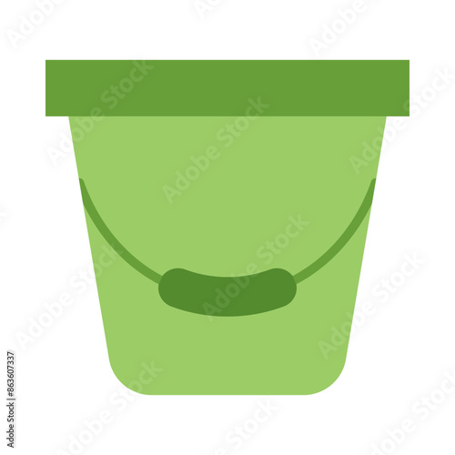 Bucket Flat Icon Design