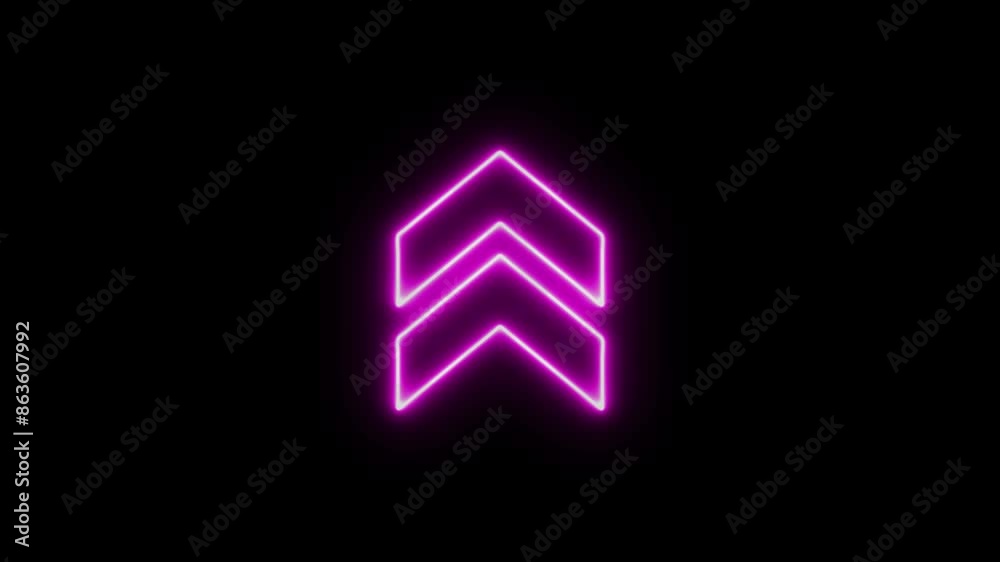 Arrows looped Animation of gradient blue signal with a black background. 
Neon red arrows pointing upwards animated on a black background.
glowing neon arrow direction on black background,