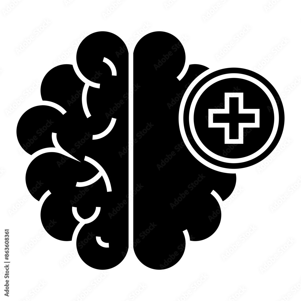 Human brain icon vector Human brain icon vector