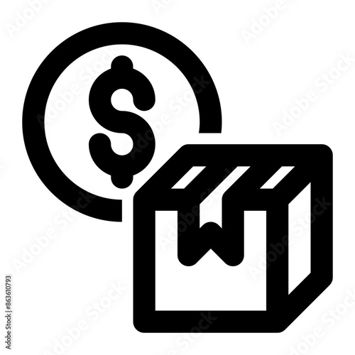 purchasing price, unit cost, unit price, product price, pricing, price outline icon