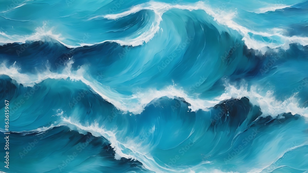abstract blue sea background top view with oil paint summer art background natural light blue texture of the waves turquoise blue oil painting on canvas abstract blue sea background top view with oil paint summer art background natural light blue texture of the waves turquoise blue oil painting on canvas
