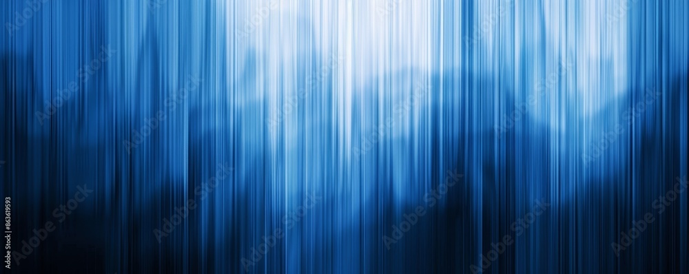 Abstract Blue Vertical Lines Background - Digital Art