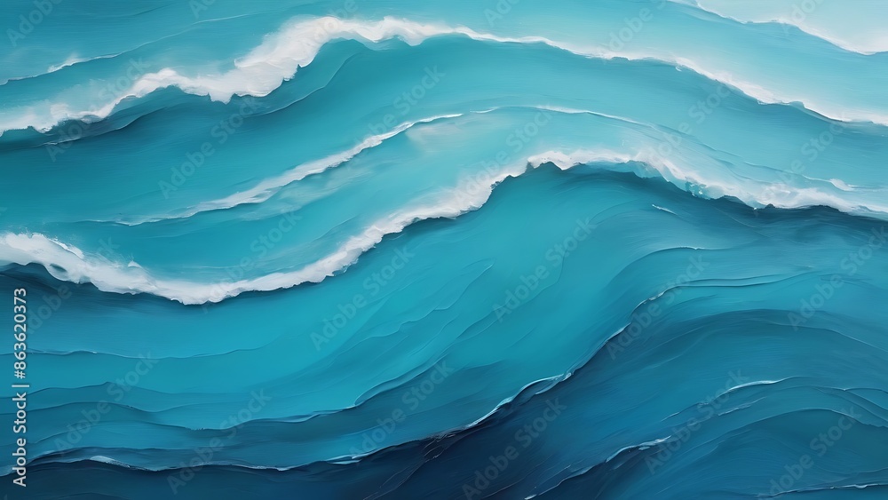 abstract blue sea background top view with oil paint summer art background natural light blue texture of the waves turquoise blue oil painting on canvas abstract blue sea background top view with oil paint summer art background natural light blue texture of the waves turquoise blue oil painting on canvas