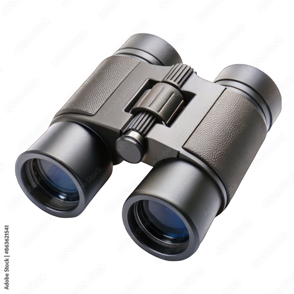 Black Compact Binoculars isolated on transparent background Black Compact Binoculars isolated on transparent background