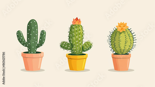 Charming cactus illustration perfect for design projects.