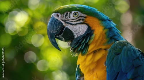 Vivid Parrot in Close View