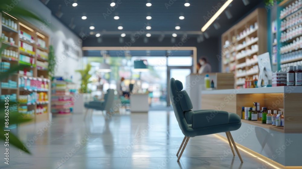 Modern Pharmacy Ambiance A Tranquil Space for Health and Wellness Modern Pharmacy Ambiance A Tranquil Space for Health and Wellness