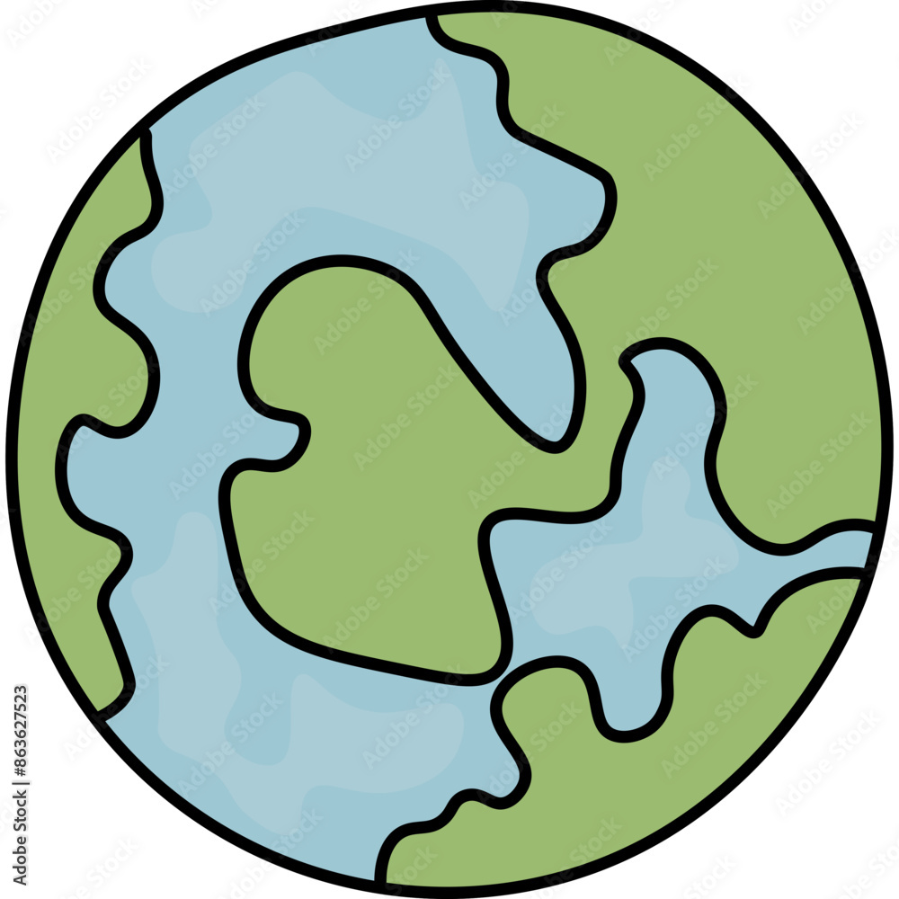 Hand drawn Earth Hand drawn Earth