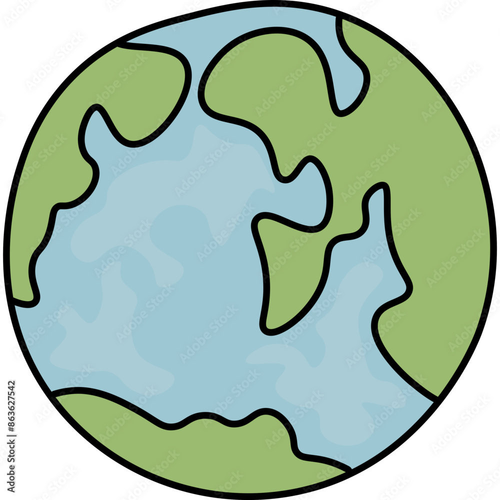 Hand drawn Earth Hand drawn Earth