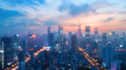 Wallpaper Mural Total blurred modern city skyline background Torontodigital.ca