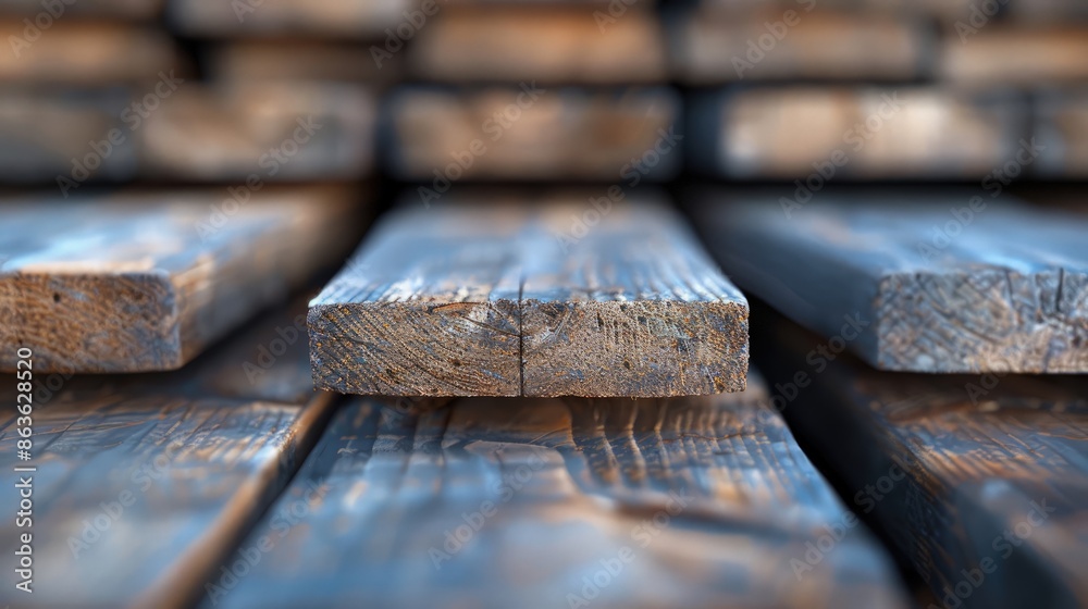 Wooden Plank Collection with Blue and White Speckles Wooden Plank Collection with Blue and White Speckles