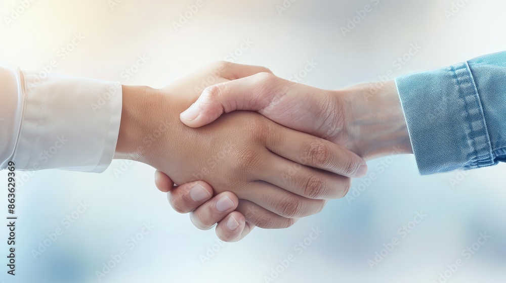 A Captured Moment of Connection Through Handshake A Captured Moment of Connection Through Handshake