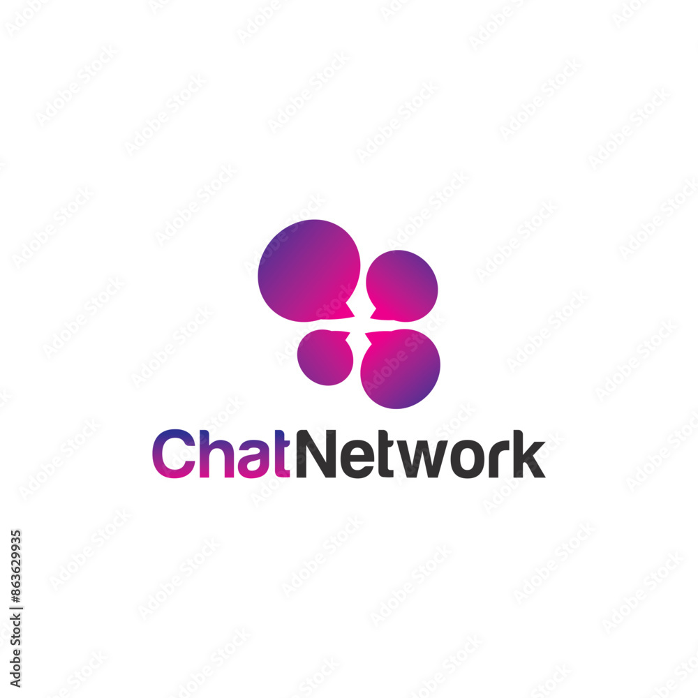 Chat Network Logo Design Chat Network Logo Design