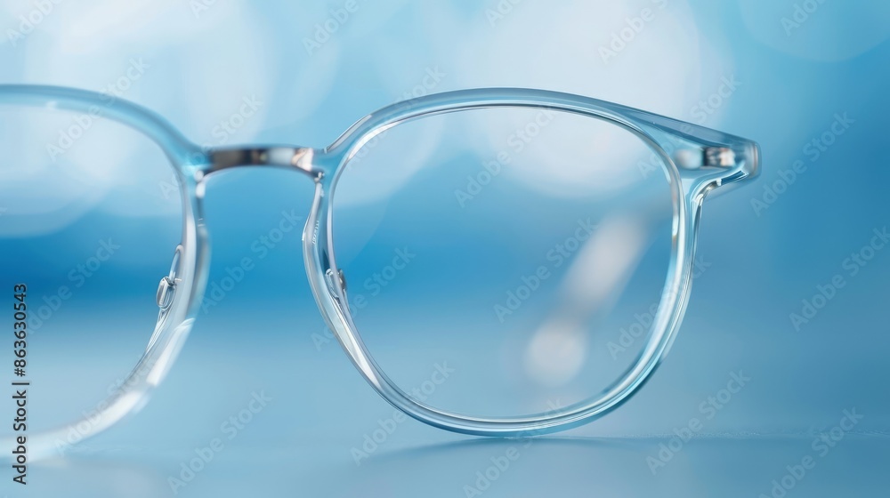 Blue-Light Blocking Glasses with Light Blue Frame and Darker Lenses Blue-Light Blocking Glasses with Light Blue Frame and Darker Lenses