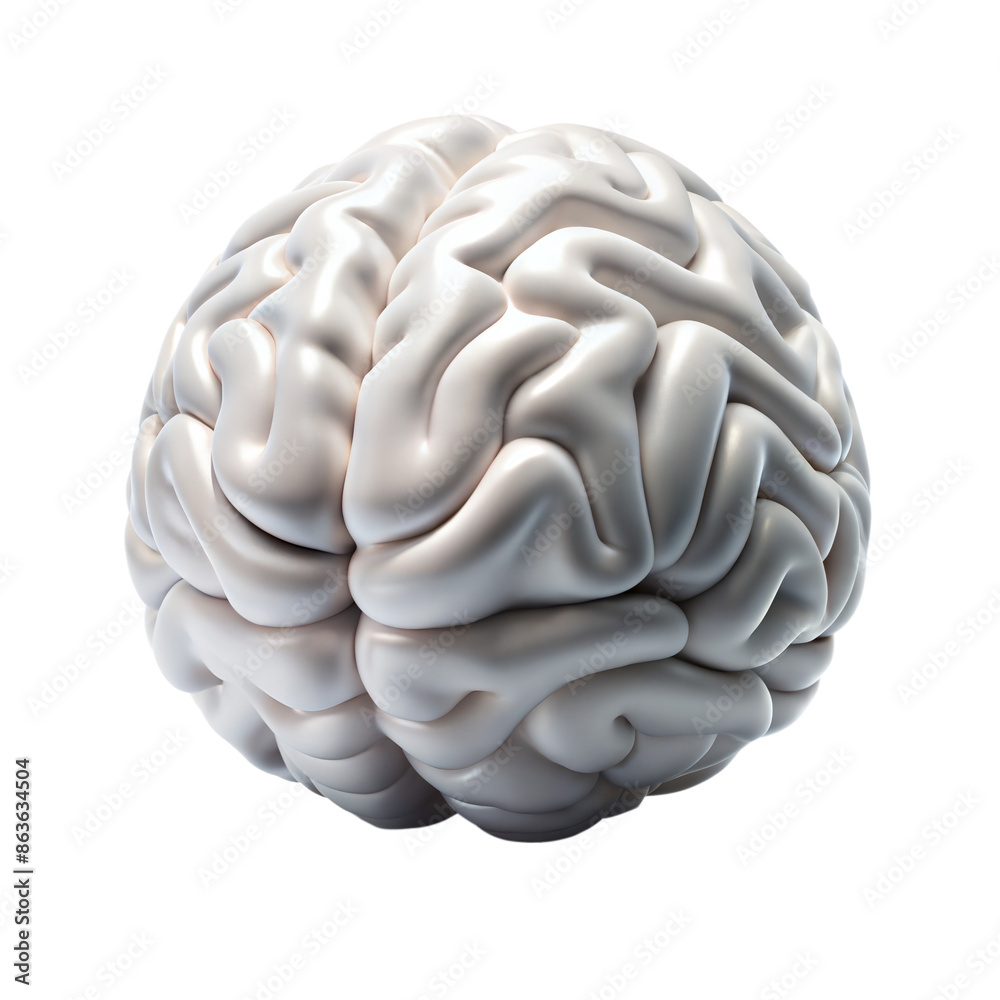 white brain on transparent background white brain on transparent background