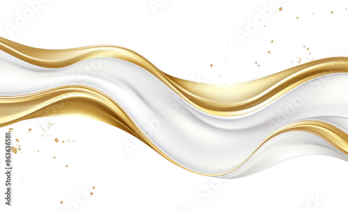 PNG Gold glitter white backgrounds abstract. © Rawpixel.com