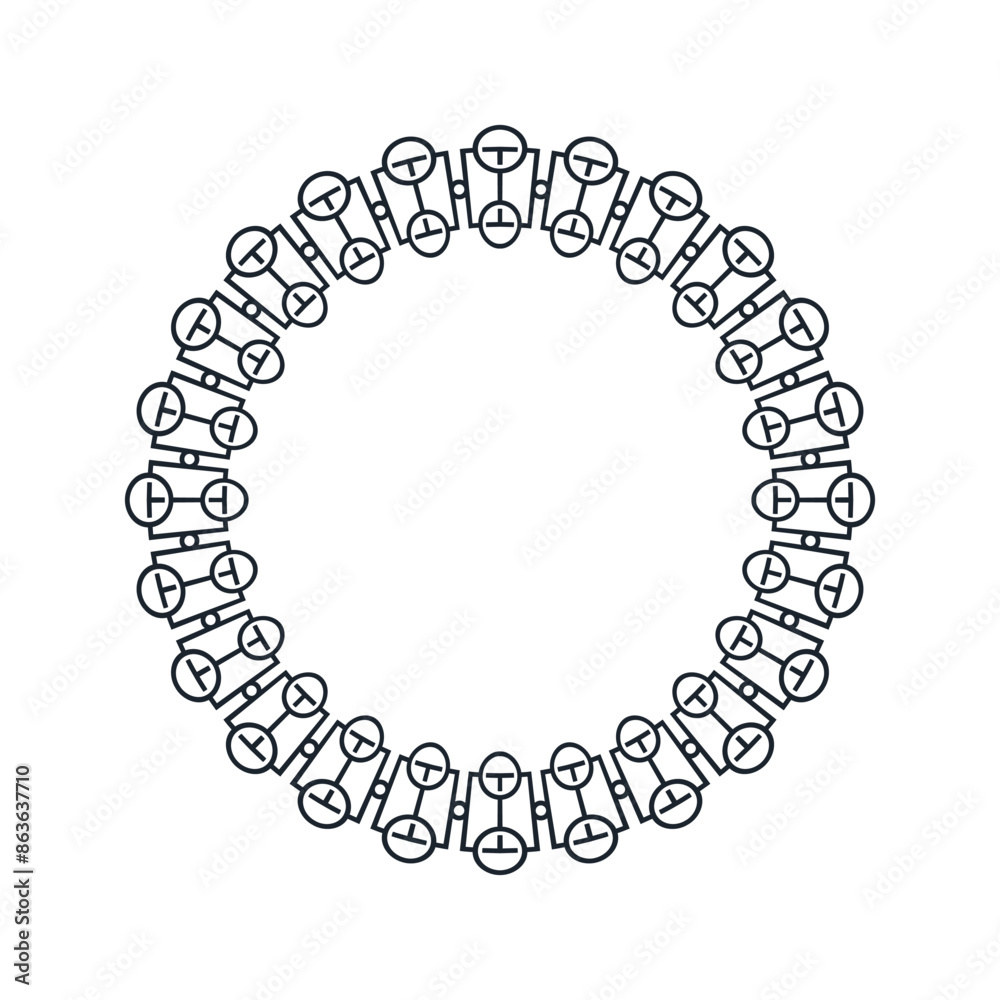 Ornamental pattern design circle frame. Ornamental Circular Knot Pattern. Border pattern design Ornamental pattern design circle frame. Ornamental Circular Knot Pattern. Border pattern design