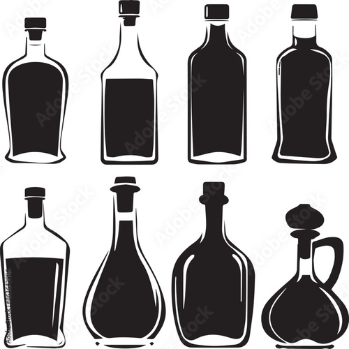 Olive Oil Flat  Silhouette Graphics Collection 