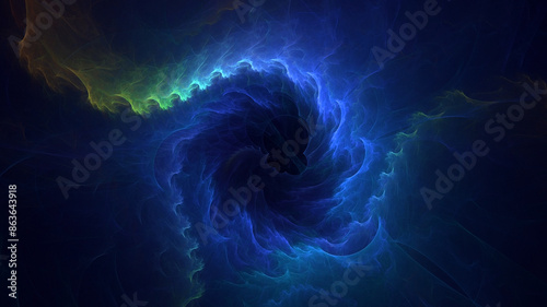 3D manual rendering abstract fractal light background. Its not AI Generatd illustration.
