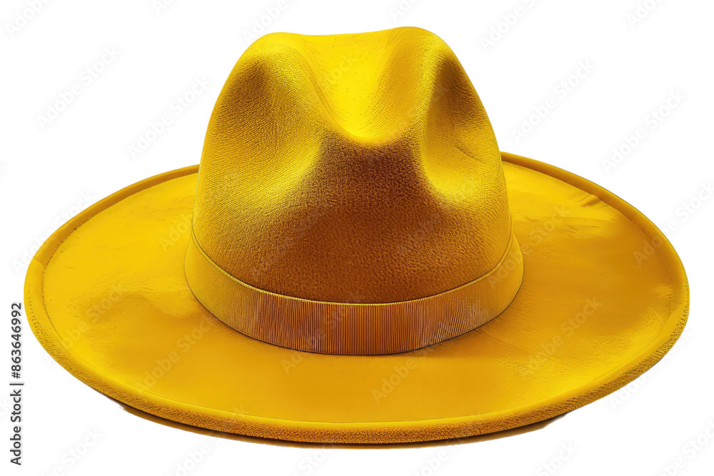 Yellow hat isolated on transparent background