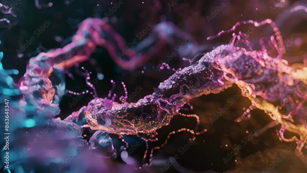 Confocal microscopy animation showing the dynamic movement of ...