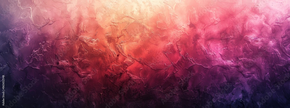 Obraz premium A tight shot of a window adorned externally with a red, purple, and yellow pattern