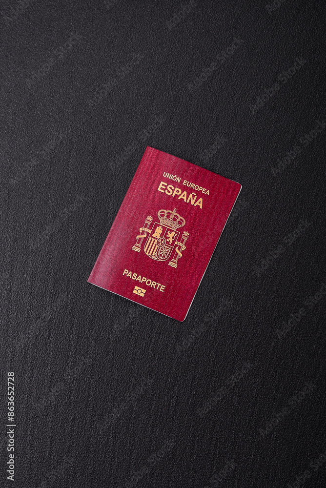 Physical paper international passport of a Spanish citizen Physical paper international passport of a Spanish citizen