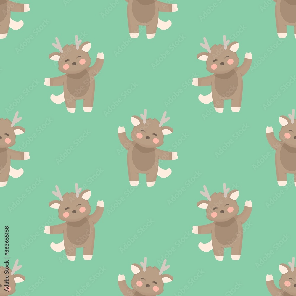 a pattern with a deer on it a pattern with a deer on it